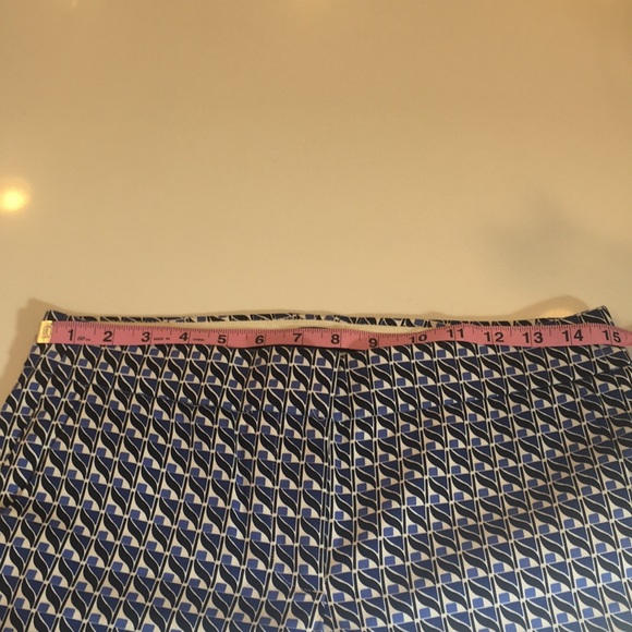 ✅ SOLD J Crew Ladies Sz 2 Pants Blue Black White - Picture 5 of 7